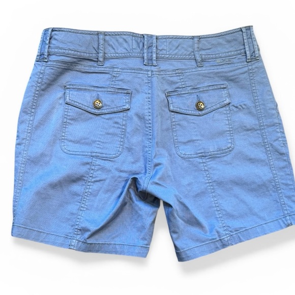 Women's French Blue Casual Cotton Utility Shorts by Aventura, size 10 - Picture 3 of 6